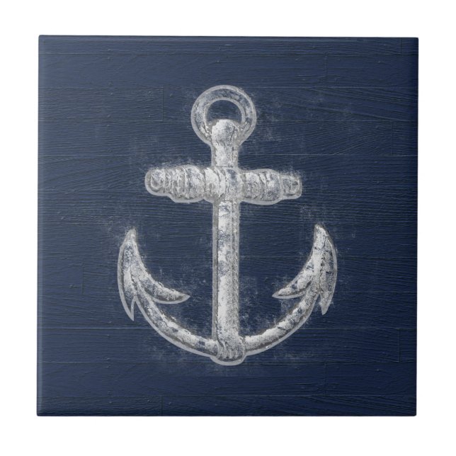 Vintage Nautical Anchor Tile (Front)