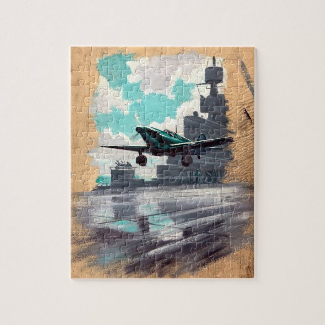 Vintage Nautical Aviation Art Jigsaw Puzzle (Vertical)
