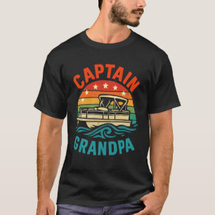 Vintage Nautical Captain Grandpa Boating Nautical T-Shirt