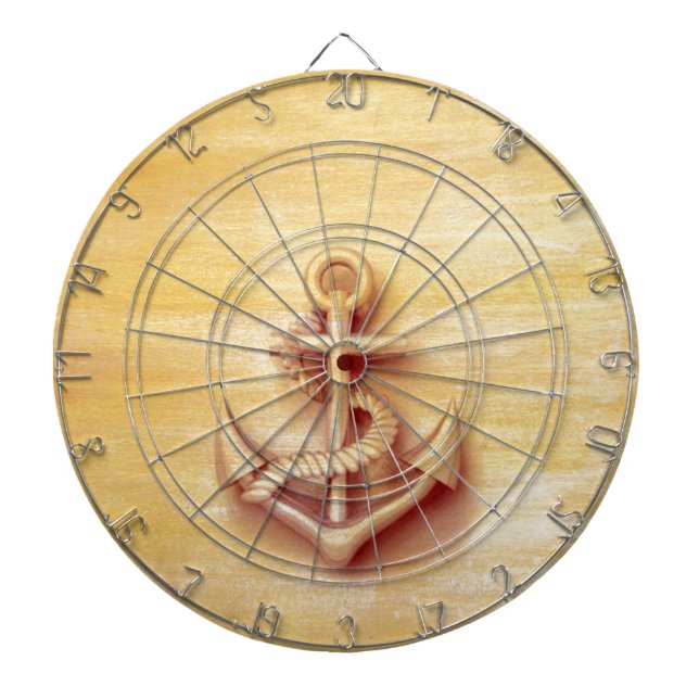Vintage nautical classy anchor dartboard (Front)
