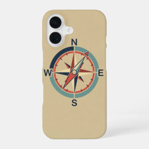 Vintage Nautical Compass iPhone 16 Case