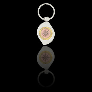Vintage Nautical Compass Key Ring