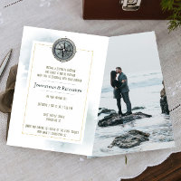Vintage Nautical Compass Photo Wedding