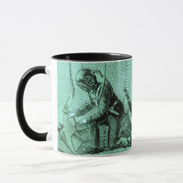 Vintage Nautical - Deep Sea Diver Mug (Left)