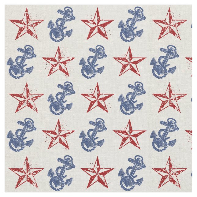 Vintage Nautical Fabric (Close Up)
