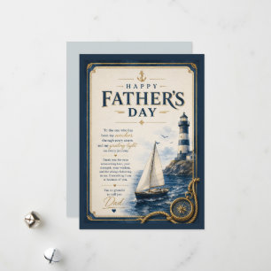 Vintage Nautical Father’s Day Holiday Card