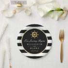 Vintage Nautical Gold Wheel, Black & Gold Wedding