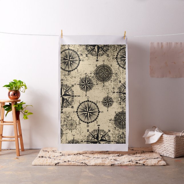 Vintage Nautical Pattern Fabric (In Situ)