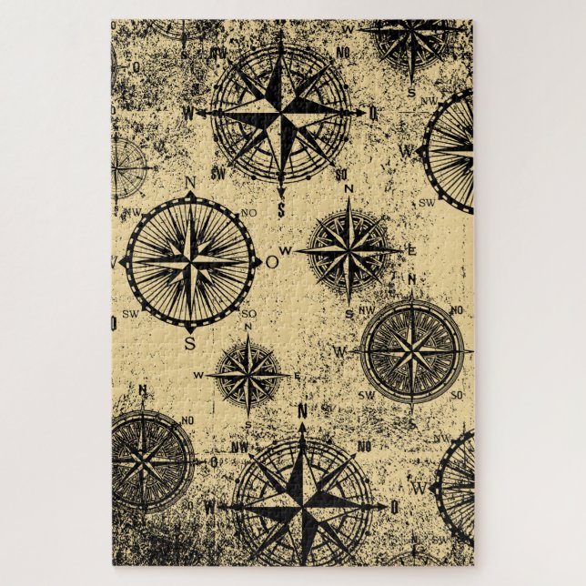 Vintage Nautical Pattern Jigsaw Puzzle (Vertical)