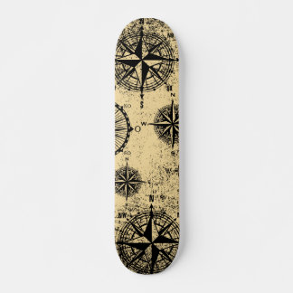 Vintage Nautical Pattern Skateboard