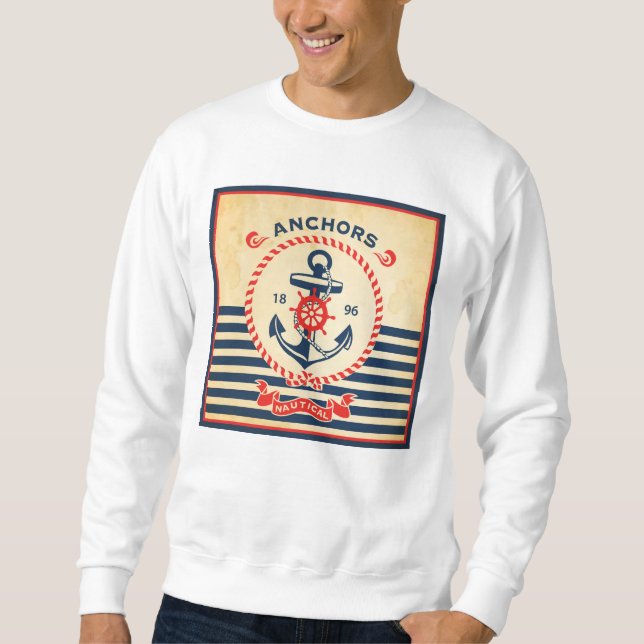 Vintage Nautical Poster Sweatshirt (Front)