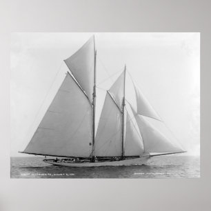 Vintage Nautical Schooner Marguerite Print