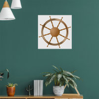 Vintage Nautical Ship Wheel Compass Design