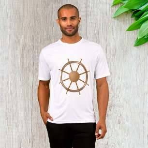 Vintage Nautical Ship Wheel Compass Design T-Shirt