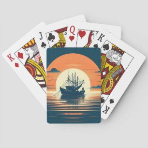 Vintage/Nautical shrimp/fishing  Playing Cards