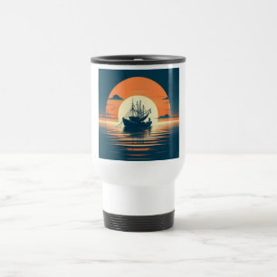 Vintage/Nautical shrimp/fishing Travel Mug