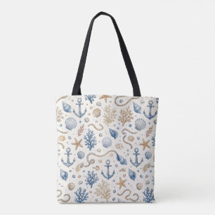 Vintage Nautical Tote Bag