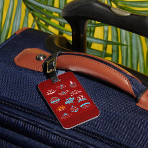 Vintage Nautical Travel Badge Collection Luggage Tag