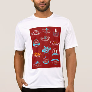 Vintage Nautical Travel Badge Collection T-Shirt
