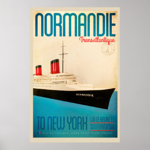 Vintage nautical travel poster