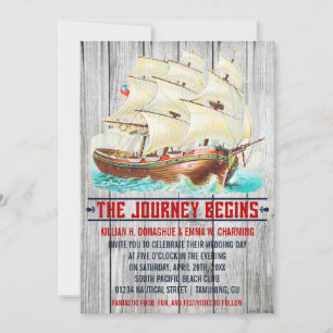 Vintage Nautical Wedding Invitations
