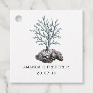 Vintage Nautical Wedding Seaweed Favour Tags