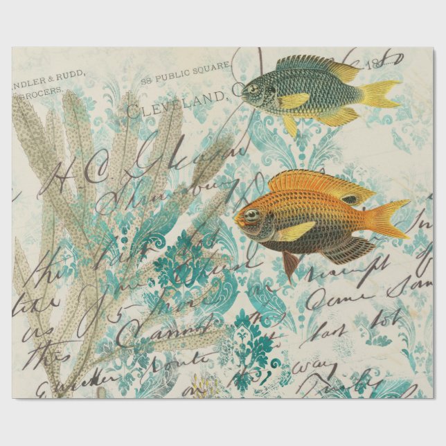 Vintage Nautical Wrapping Paper (Flat)