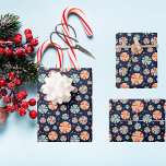 Vintage Navy Blue Christmas Candy Pattern Wrapping Paper Sheet<br><div class="desc">Vintage Navy Blue Christmas Candy Pattern Wrapping Paper Sheets</div>