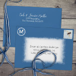 Vintage Navy Blue Monogram Bat Mitzvah 5x7 Envelope<br><div class="desc">Vintage Navy Blue 5x7 invitation envelope with your address already printed is a beautiful accessory to a variety of Bat Mitzvah stationary. These envelopes are easy to personalise with other sizes available. With adjustable colour, this envelope is versatile for navy blue, blue-grey theme colours. Monogram on the front adds a...</div>