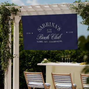 Vintage Navy Country Club Bachelorette Party Banner