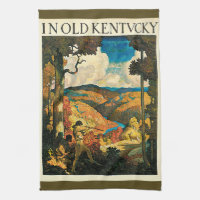 Vintage NC Wyeth Travel Poster, In Old Kentucky