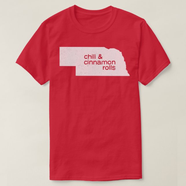 Vintage Nebraska Food Chilli Cinnamon Rolls  T-Shirt (Design Front)