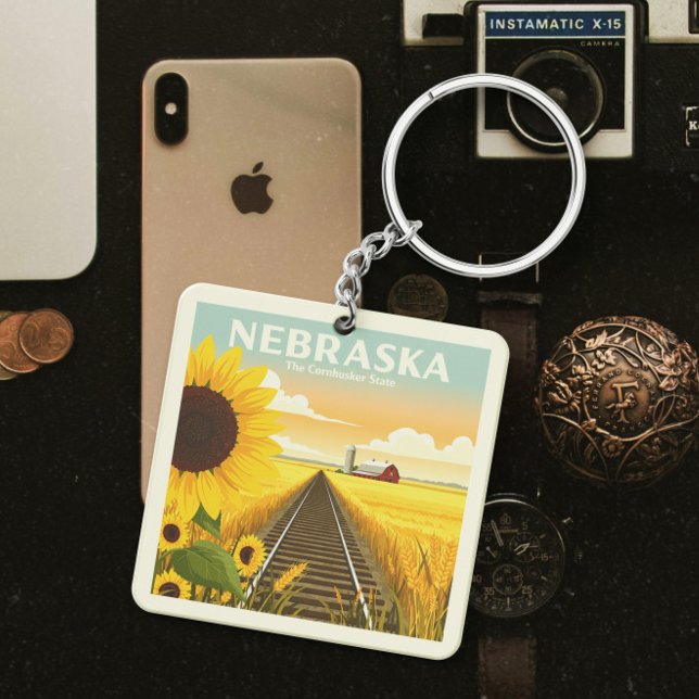 Vintage Nebraska Key Ring (Creator Uploaded)