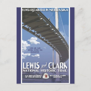 Vintage Nebraska Lewis and Clark Trail Travel Postcard