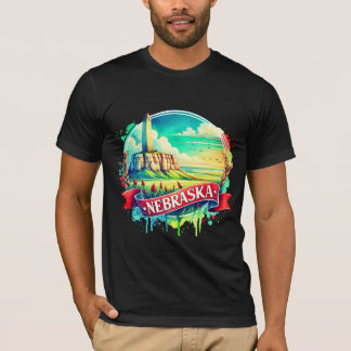 Vintage Nebraska Map T-Shirts – Retro us state