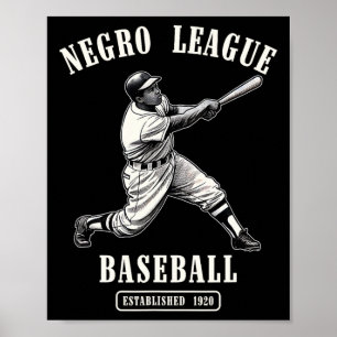 Vintage Negro League Bysebyll Black History Month Poster