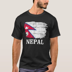 Vintage Nepal Flag For Nepalese Gift T-Shirt