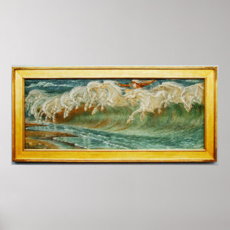 Vintage Neptune's Horses by Walter Crane Poster