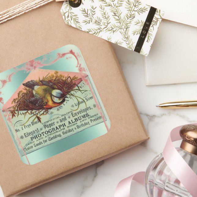 Vintage nesting bird sticker (Creator Uploaded)