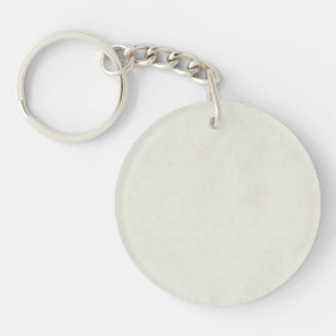 Vintage Neutral Light Parchment Antique Paper Key Ring