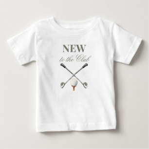 Vintage Neutral New to the Club Golf Baby Shower T-Shirt