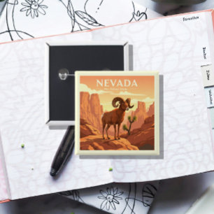 Vintage Nevada 15 Cm Square Badge