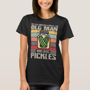 Vintage Never Underestimate An Old Man Who Loves P T-Shirt