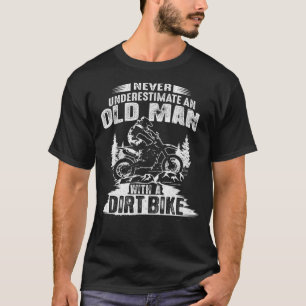 Vintage Never Underestimate an Old Man with a Dirt T-Shirt