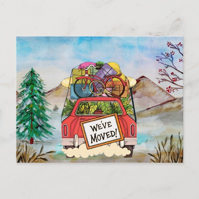 Vintage New Address Postcard (Front)