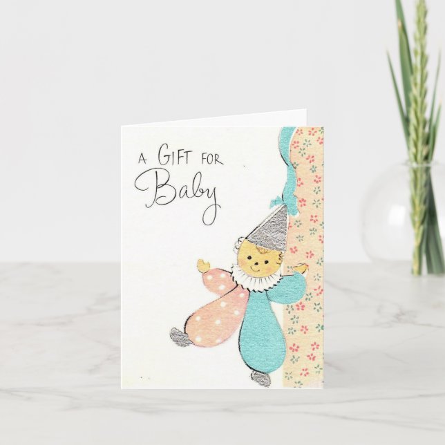 Vintage New Baby Card (Front)