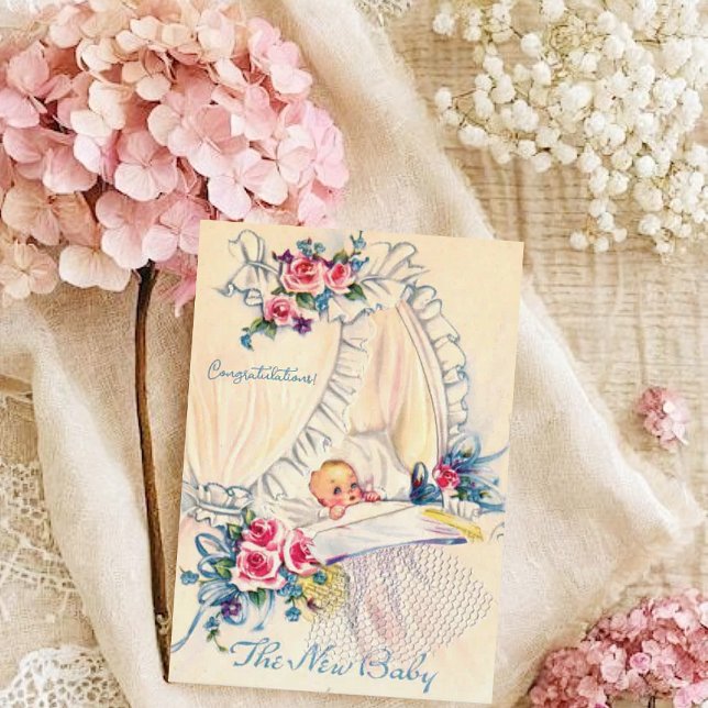 Vintage New Baby Congratulations Card (Creator Uploaded)