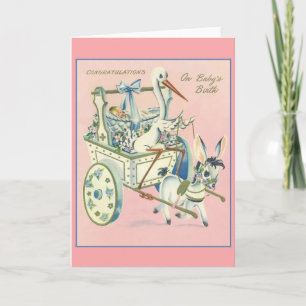 Vintage New Baby Greeting Card