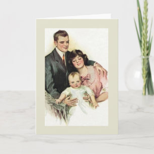 Vintage New Baby Greeting Card