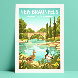 Vintage New Braunfels Texas Postcard
